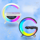 LAMPARA G INTELIGENTE PREMIUN- LUZ LED - BLUETOOTH - CARGADOR Qi- RELOJ DESPERTADOR