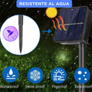 LUCES CASCADAS NAVIDEÑAS CON PANEL SOLAR