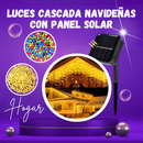 LUCES CASCADAS NAVIDEÑAS CON PANEL SOLAR